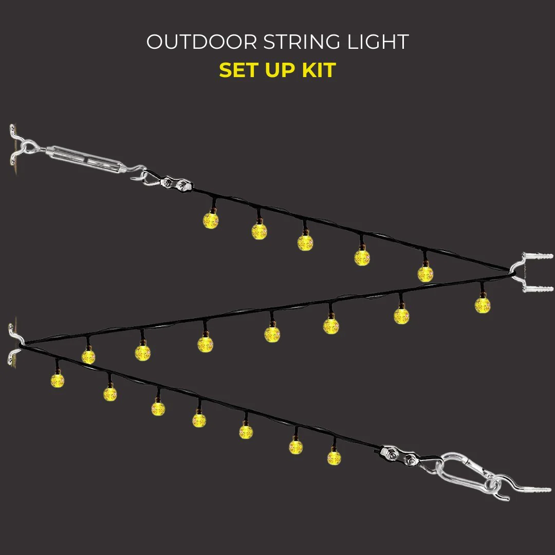 Set Up Kit for Long Distance Bulb String Lights - 30 Piece - Image 2